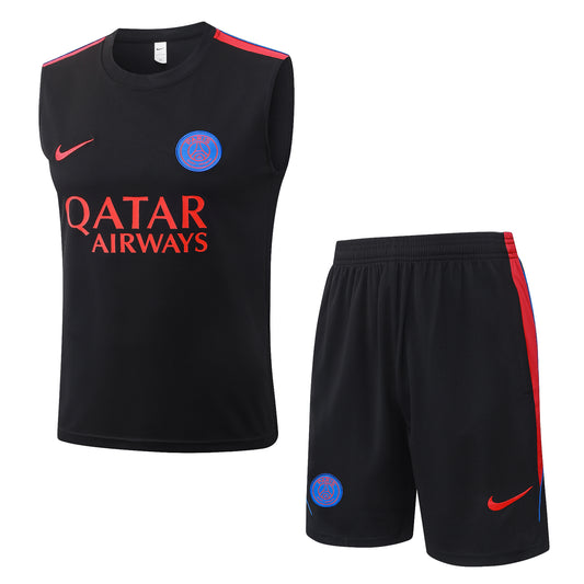 PSG Sleeveless Training Kit - Black/Red
