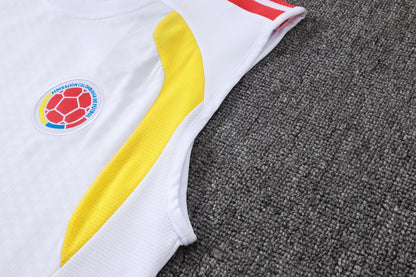Colombia Sleeveless Training Kit - White/Navy