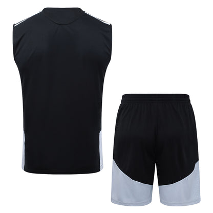 Real Madrid Sleeveless Training Kit - Black/White/Grey