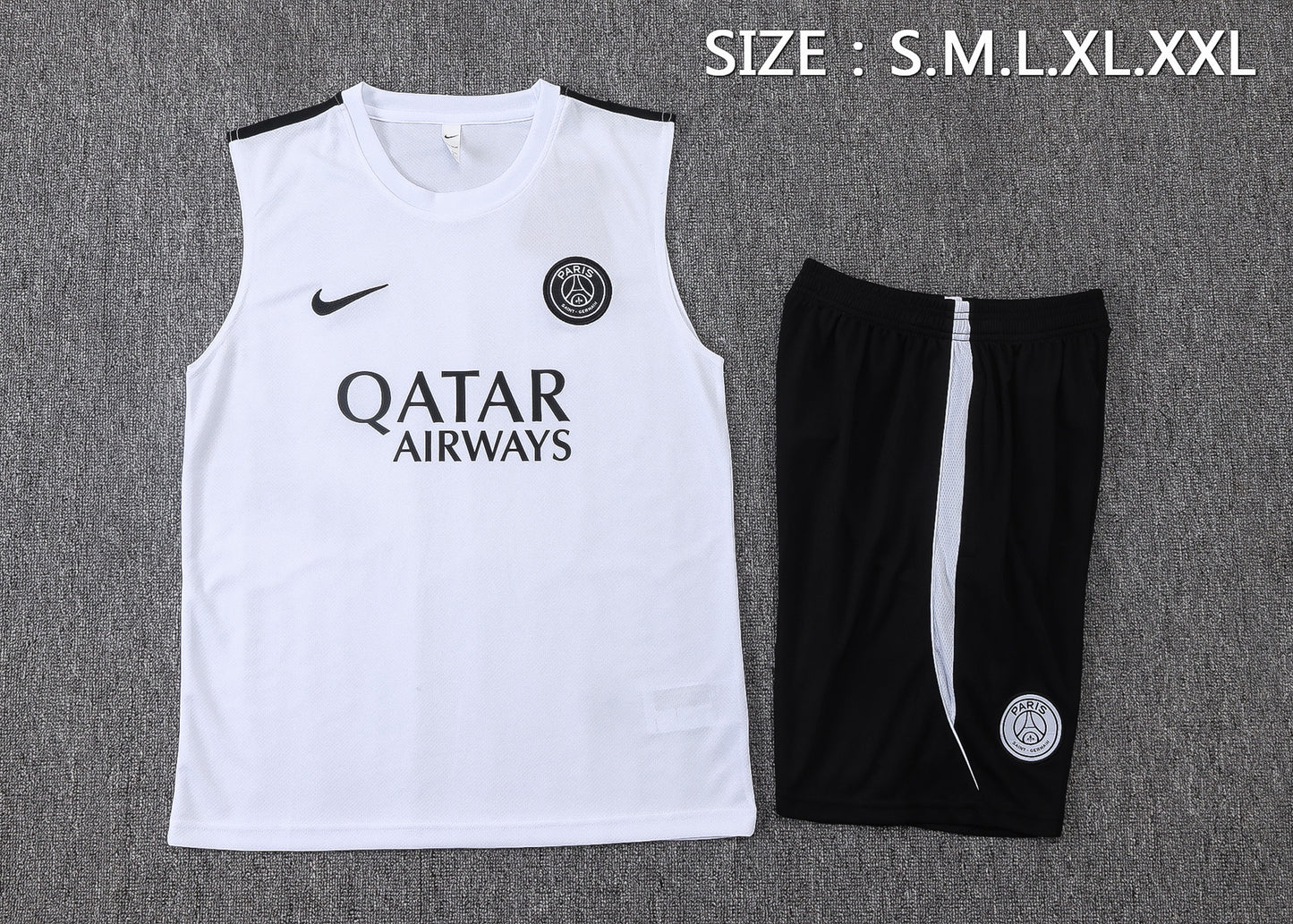 PSG Sleeveless Training Kit - White/Black