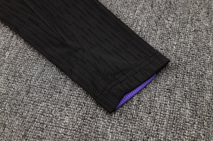PSG 1/4 Zip Tracksuit Set Black/Purple/Pink