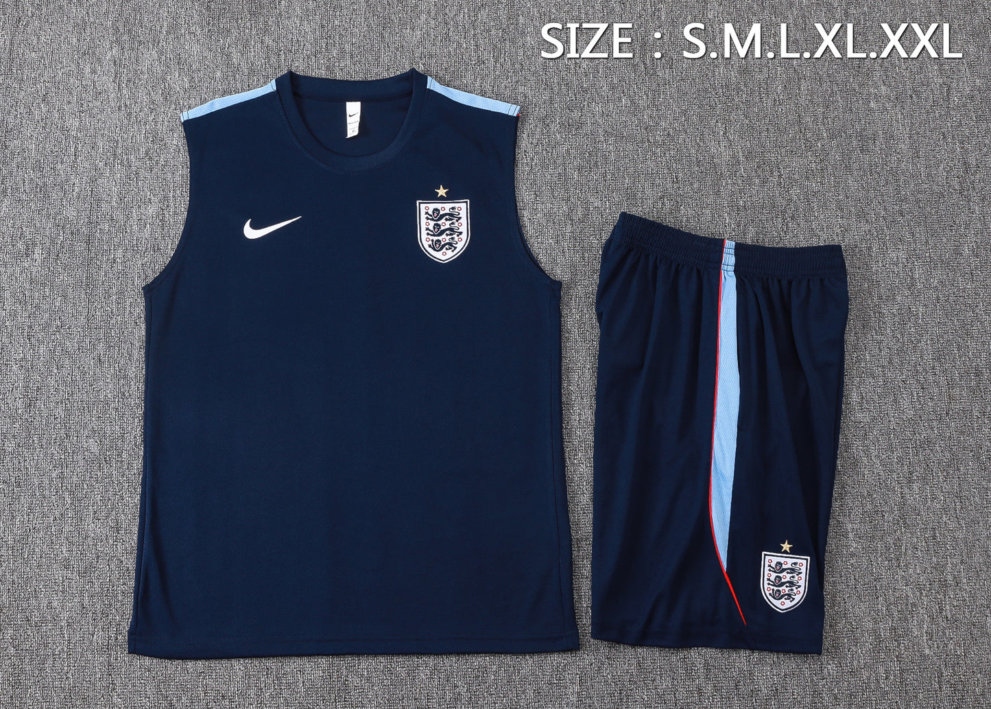 England Sleeveless Training Kit - Navy
