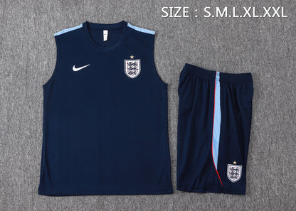 England Sleeveless Training Kit - Navy