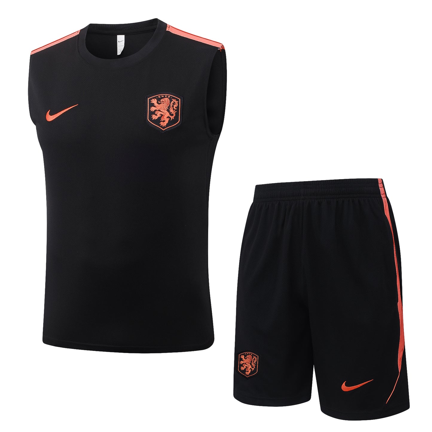 Netherlands Sleeveless Training Kit - Black