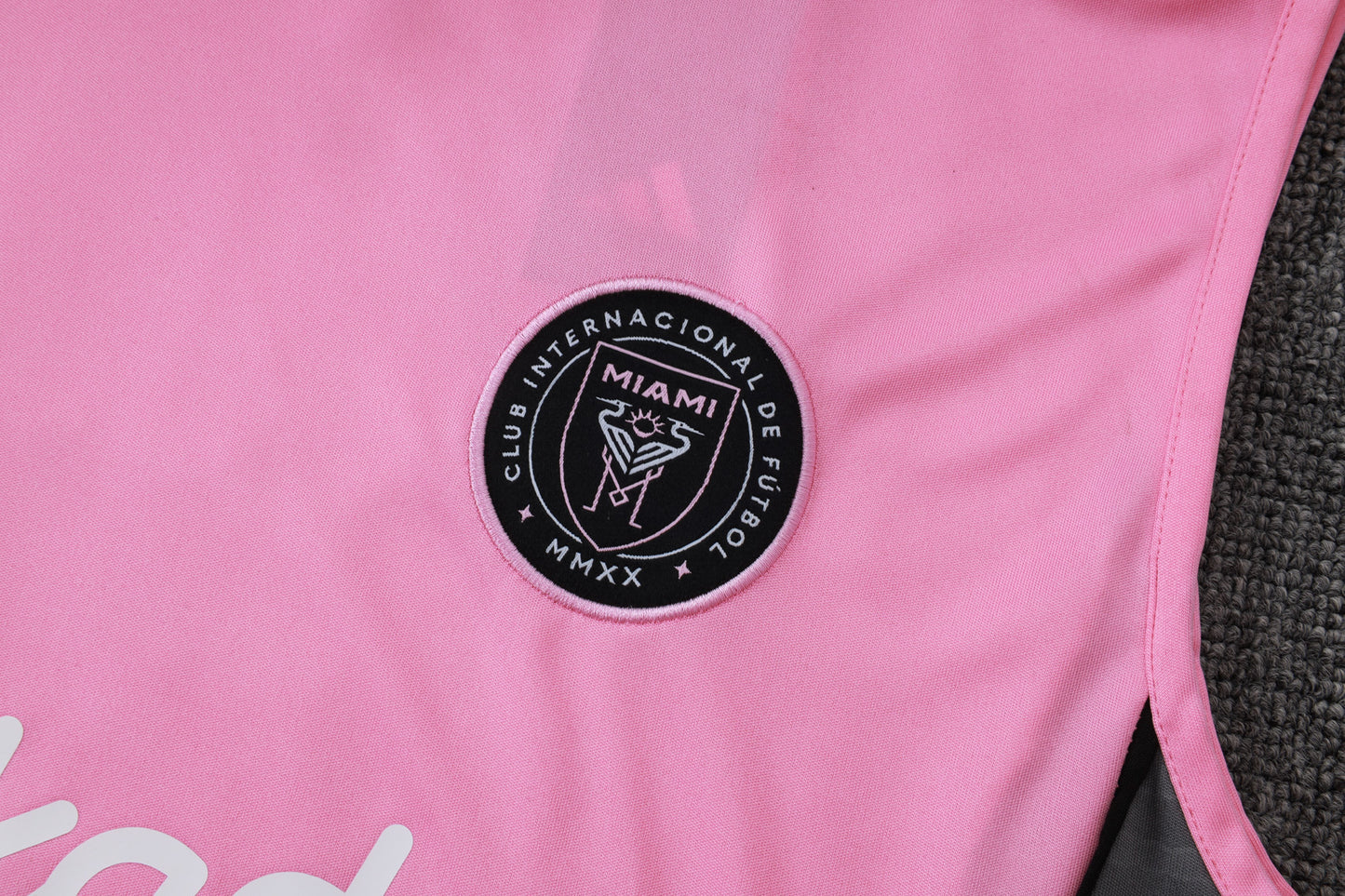 Inter Miami Sleeveless Training Kit - Pink/Grey/Black