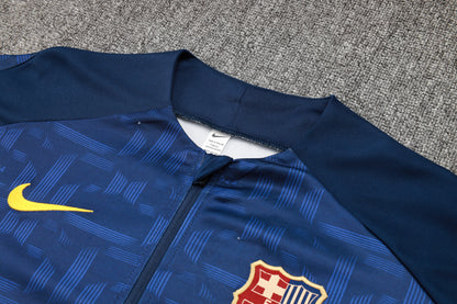 Barcelona 1/4 Zip Tracksuit Set Blue/Navy