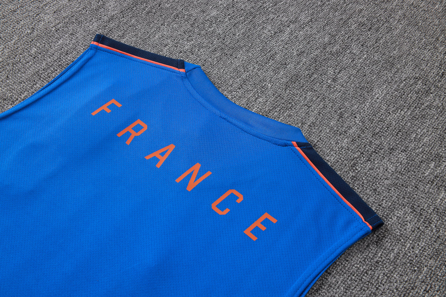 France Sleeveless Training Kit - Blue
