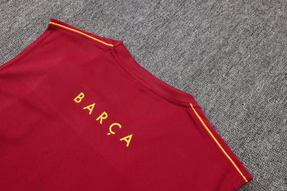 Barcelona Sleeveless Training Kit - Maroon/Navy