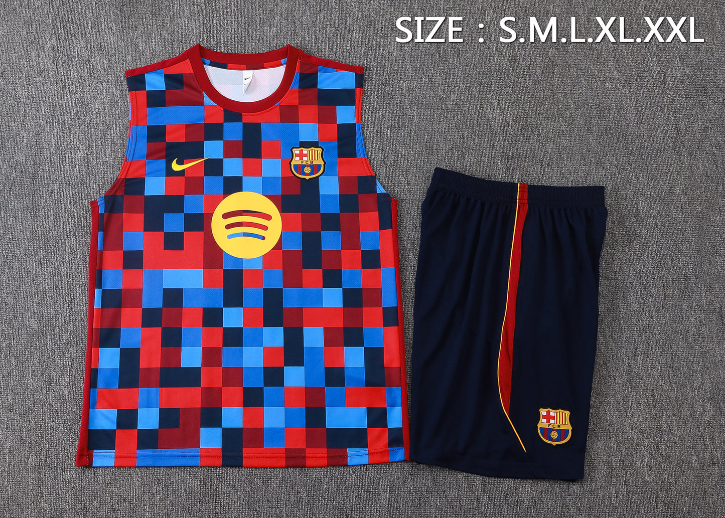 Barcelona Sleeveless Training Kit - Pre Match