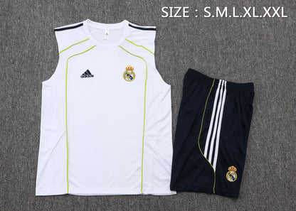 Real Madrid Sleeveless Training Kit - Retro Home