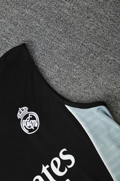 Real Madrid Sleeveless Training Kit - Black/Grey/White