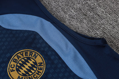 Bayern Munich Sleeveless Training Kit - Navy/Steel Blue/Red