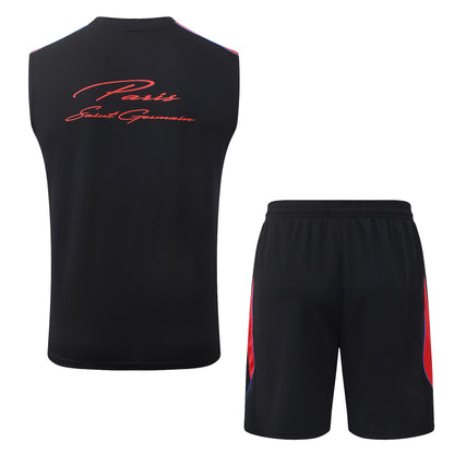 PSG Sleeveless Training Kit - Black/Red