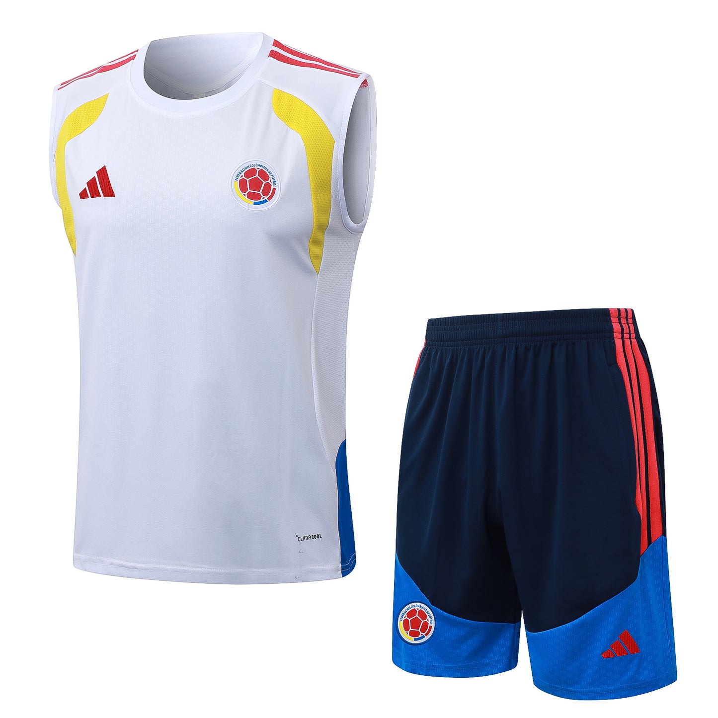 Colombia Sleeveless Training Kit - White/Navy