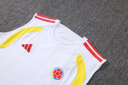 Colombia Sleeveless Training Kit - White/Navy