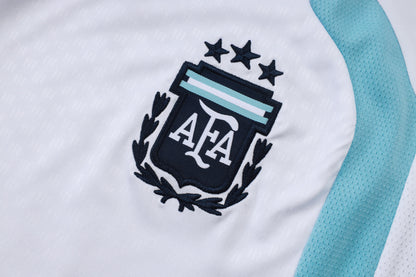 Argentina Sleeveless Training Kit - White/Light Blue/Navy