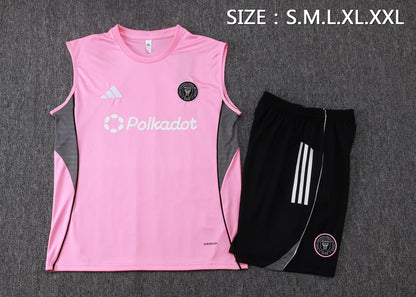 Inter Miami Sleeveless Training Kit - Pink/Grey/Black
