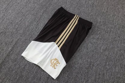 Flamengo Sleeveless Training Kit - White/Black/Gold