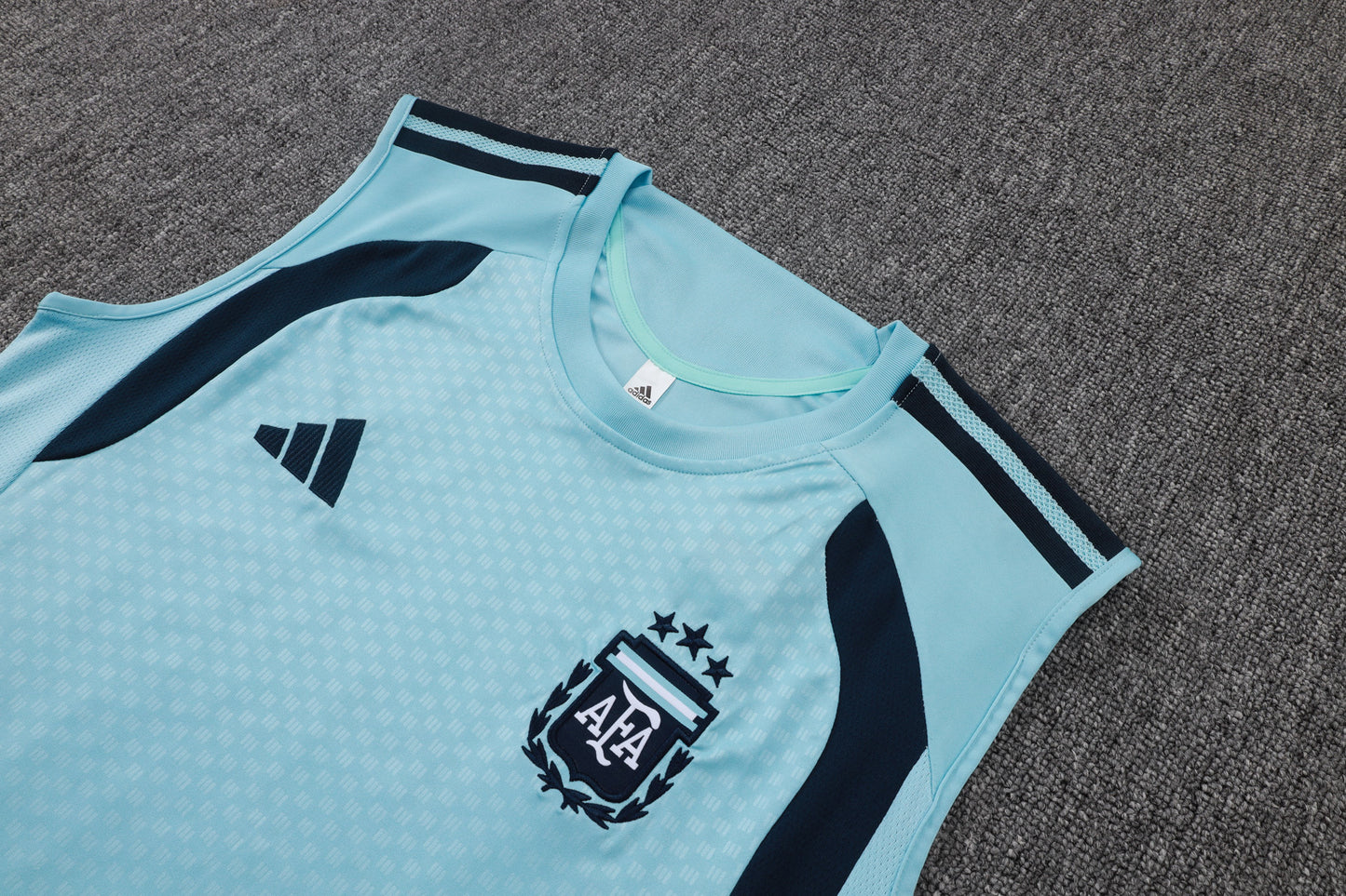 Argentina Sleeveless Training Kit - Light Blue/Navy