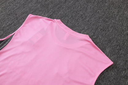 Inter Miami Sleeveless Training Kit - Pink/Grey/Black