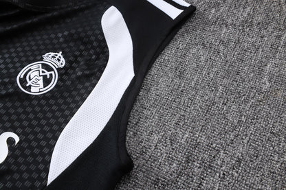 Real Madrid Sleeveless Training Kit - Black/White/Grey