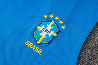 Brazil Sleeveless Training Kit - Light Blue/Teal