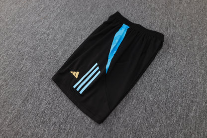 Argentina Sleeveless Training Kit - Beige/Electric Blue/Black