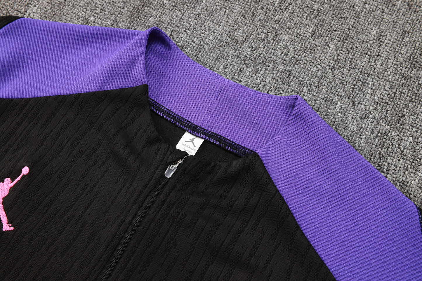 PSG 1/4 Zip Tracksuit Set Black/Purple/Pink