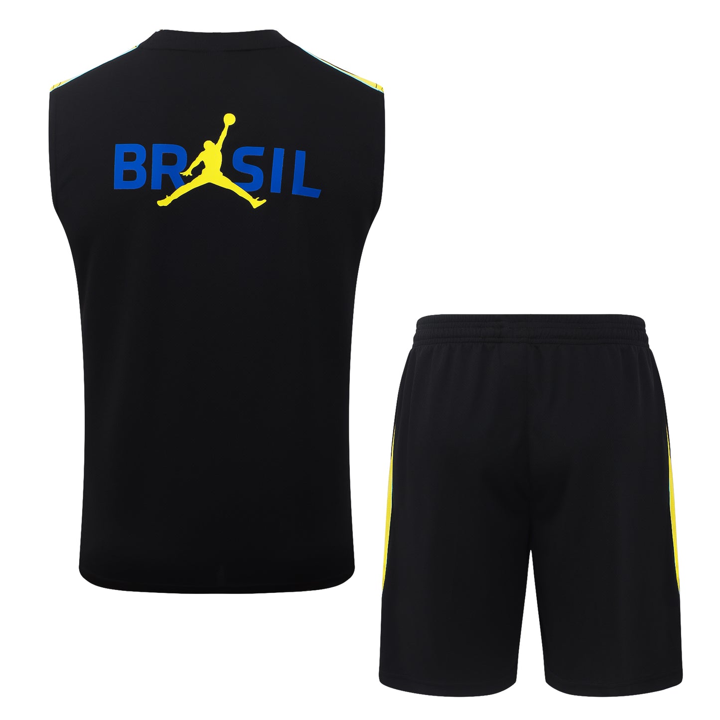 Brazil Sleeveless Training Kit - Black/Yellow Jordan