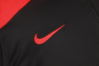 Portugal 1/4 Zip Tracksuit Set Black/Red