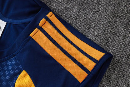 Real Madrid Sleeveless Training Kit - Navy/Gold