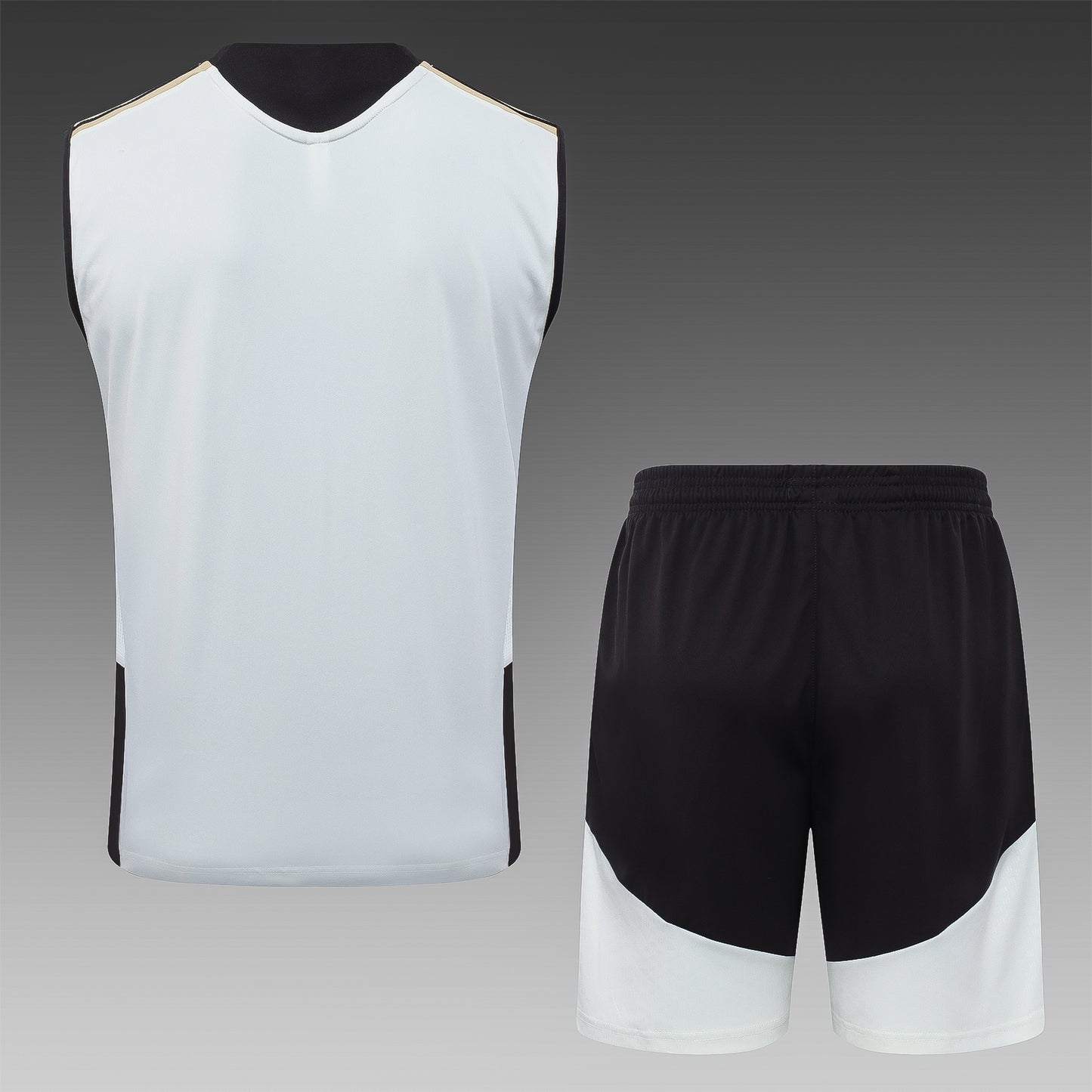 Flamengo Sleeveless Training Kit - White/Black/Gold
