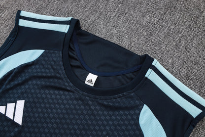 Argentina Sleeveless Training Kit - Navy/Light Blue