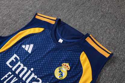 Real Madrid Sleeveless Training Kit - Navy/Gold