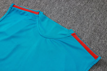 Spain Sleeveless Training Kit - Light Blue/Navy
