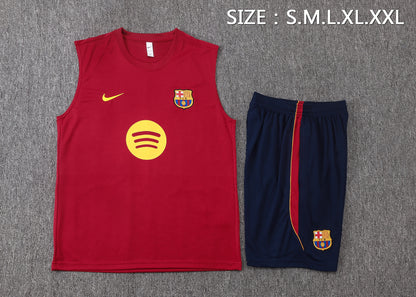 Barcelona Sleeveless Training Kit - Maroon/Navy