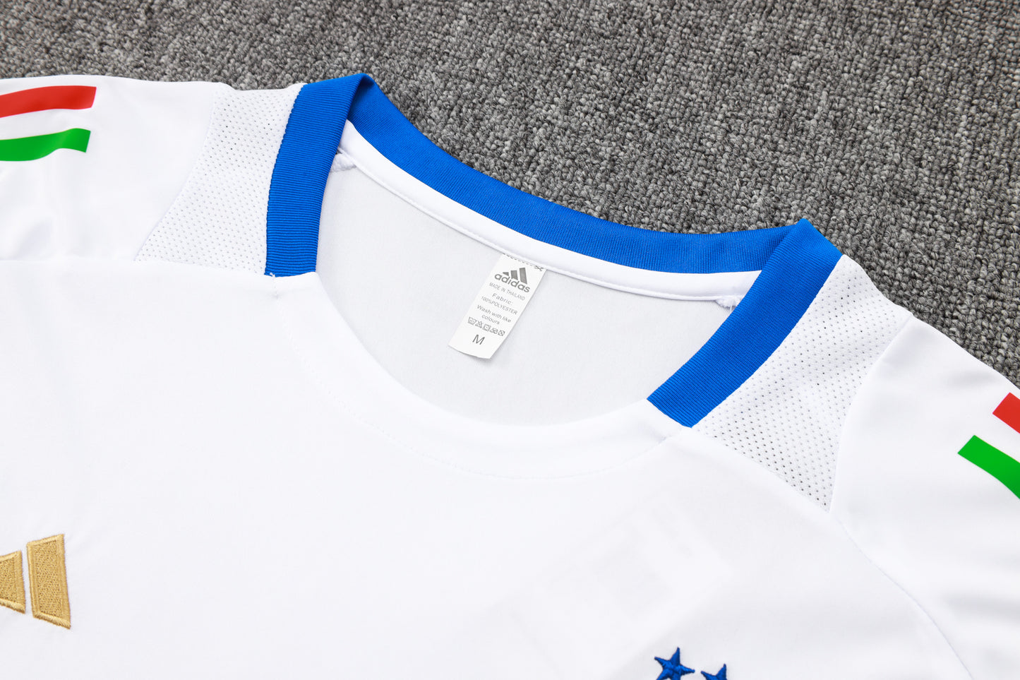 Italy Training Kit (3/4 Pants) - White/Azure/Navy