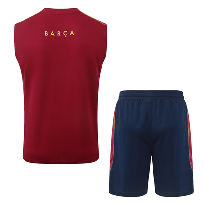 Barcelona Sleeveless Training Kit - Maroon/Navy