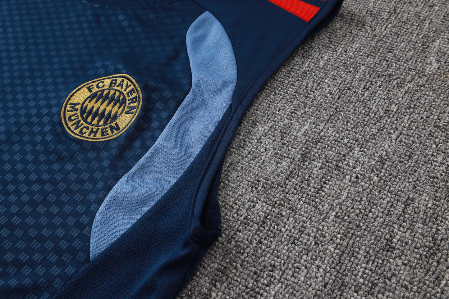 Bayern Munich Sleeveless Training Kit - Navy/Steel Blue/Red
