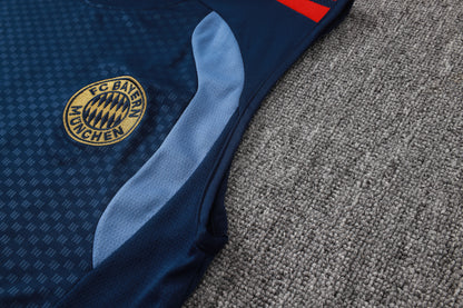 Bayern Munich Sleeveless Training Kit - Navy/Steel Blue/Red
