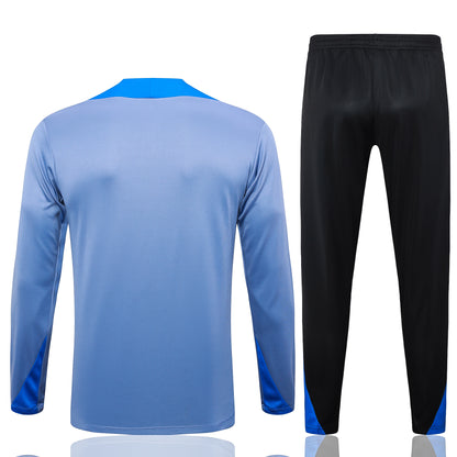 Inter Milan 1/4 Zip Tracksuit Set Baby-Blue/Azure/Black