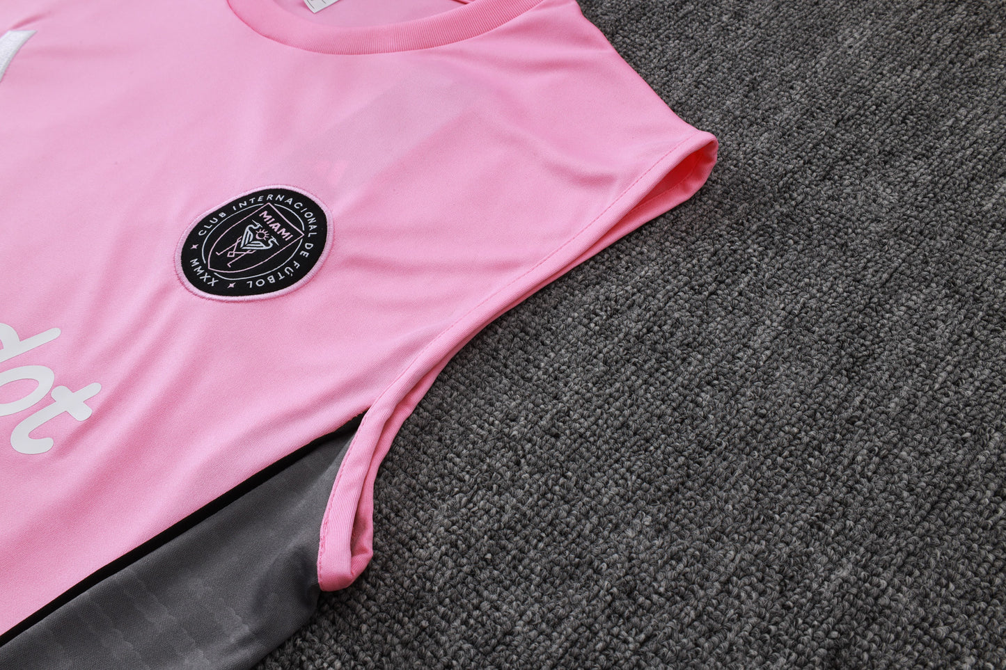 Inter Miami Sleeveless Training Kit - Pink/Grey/Black