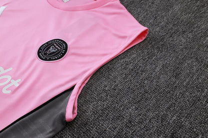 Inter Miami Sleeveless Training Kit - Pink/Grey/Black