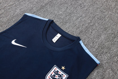England Sleeveless Training Kit - Navy