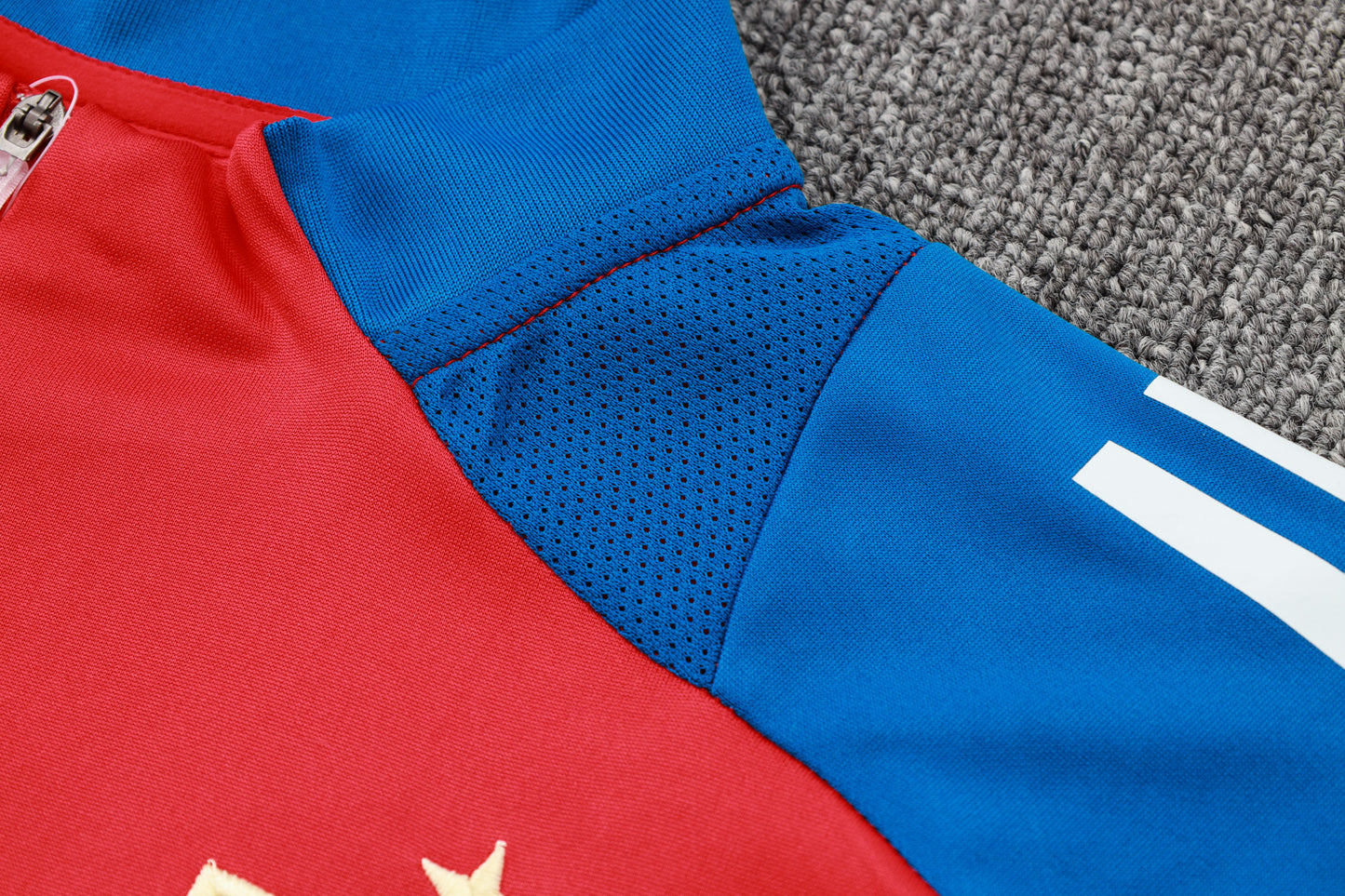 Spain 1/4 Zip Tracksuit Set Red/Blue/White