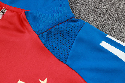 Spain 1/4 Zip Tracksuit Set Red/Blue/White