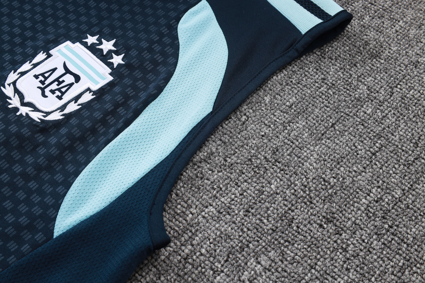 Argentina Sleeveless Training Kit - Navy/Light Blue