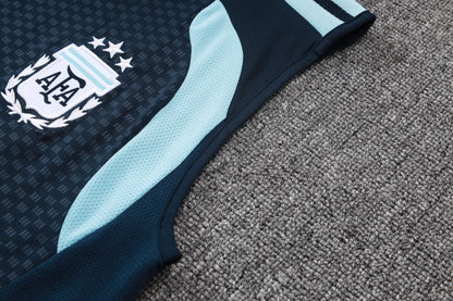 Argentina Sleeveless Training Kit - Navy/Light Blue