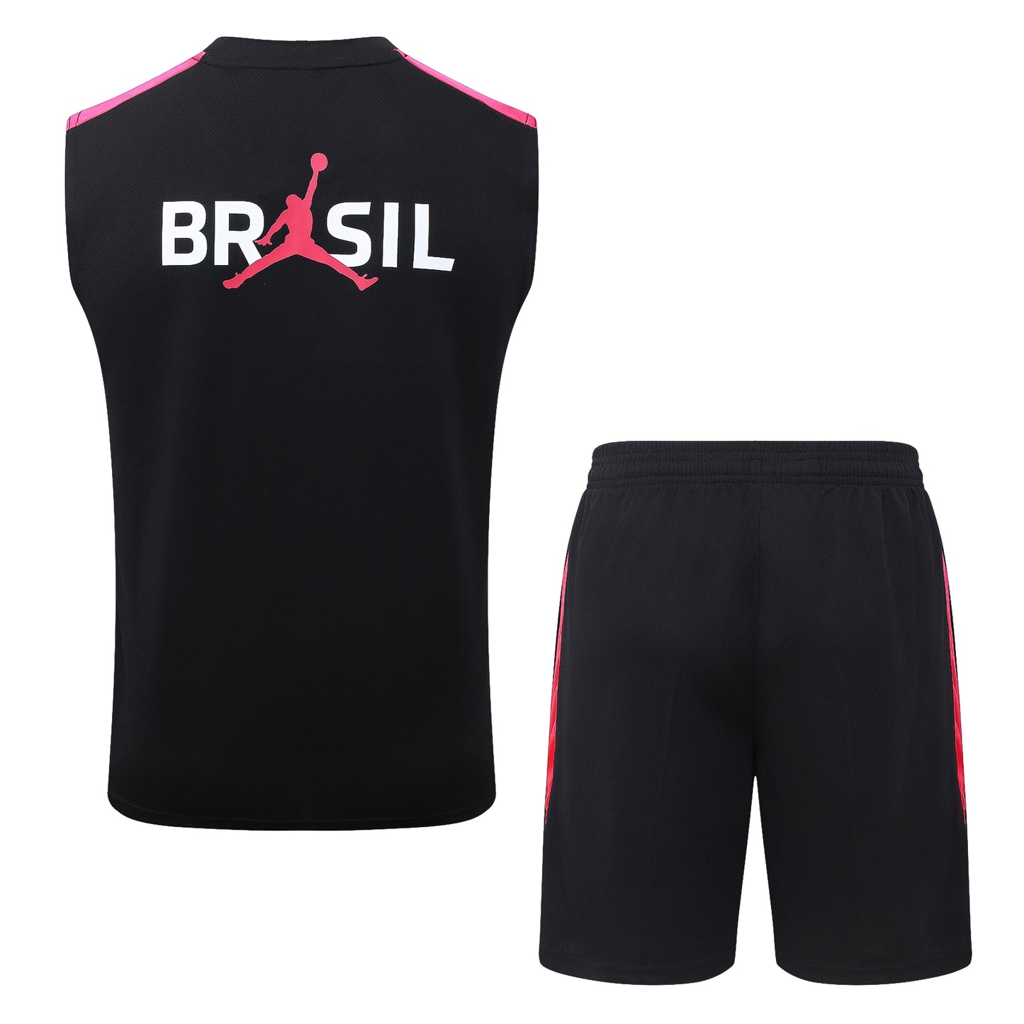 Brazil Sleeveless Training Kit - Black/Red Jordan