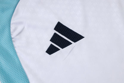 Argentina Sleeveless Training Kit - White/Light Blue/Navy